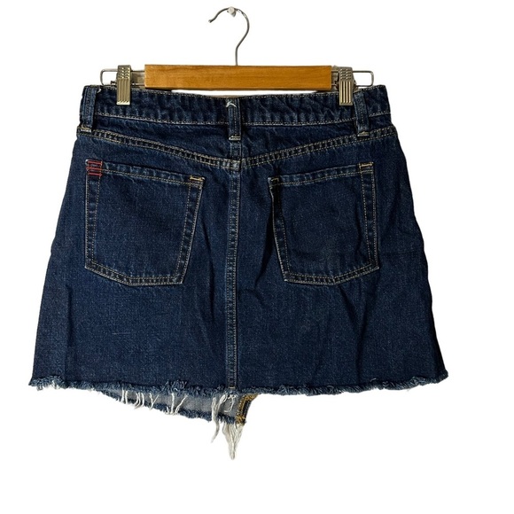 Urban Outfitters BDG Denim Rinse Asymmetrical Mini Skirt Raw Hem Medium OB718149 - Picture 6 of 12